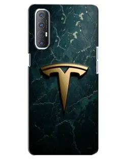 Чехол для OPPO Reno 3 Pro с картинкой «Мраморная Tesla Gold»
