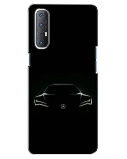 Чехол для OPPO Reno 3 Pro с картинкой «Mercedes — силуэт авто» Чехол для OPPO Reno 3 Pro с картинкой «Mercedes — силуэт авто»