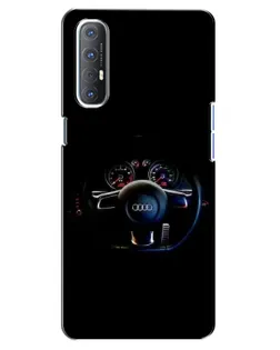Чехол для OPPO Reno 3 Pro с картинкой «Салон Audi — руль»