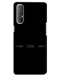 Чехол для OPPO Reno 3 Pro с картинкой «Audi — световой подпись»