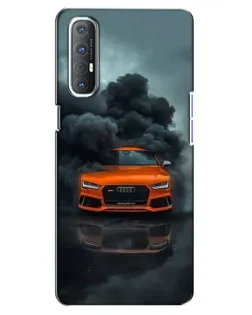 Чехол для OPPO Reno 3 Pro с картинкой «Audi в облаках дыма»
