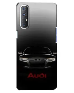 Чехол для OPPO Reno 3 Pro с картинкой «Audi — градиентный контур»
