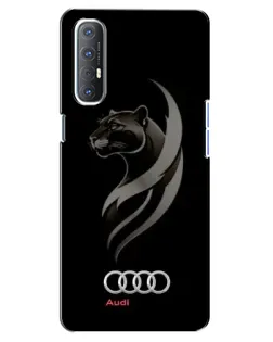 Чехол для OPPO Reno 3 Pro с картинкой «Графика — пантера и Audi»