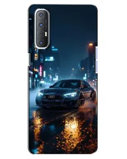 Чехол для OPPO Reno 3 Pro с картинкой «Ночной город и Audi»