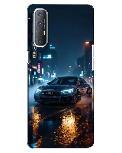 Чехол для OPPO Reno 3 Pro с картинкой «Ночной город и Audi» Чехол для OPPO Reno 3 Pro с картинкой «Ночной город и Audi»