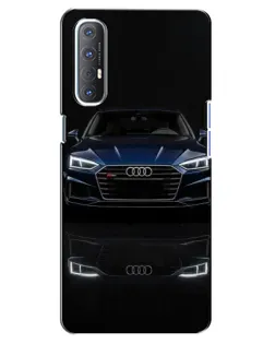 Чехол для OPPO Reno 3 Pro с картинкой «Audi — ночное отражение»