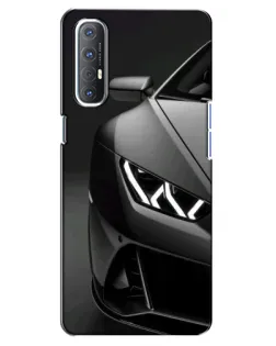 Чехол для OPPO Reno 3 Pro с картинкой «Lamborghini фары детализация»