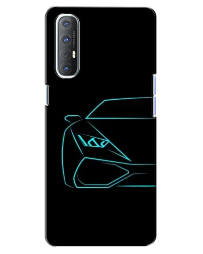 Чехол для OPPO Reno 3 Pro с картинкой «Голубой силуэт Lamborghini» Чехол для OPPO Reno 3 Pro с картинкой «Голубой силуэт Lamborghini»