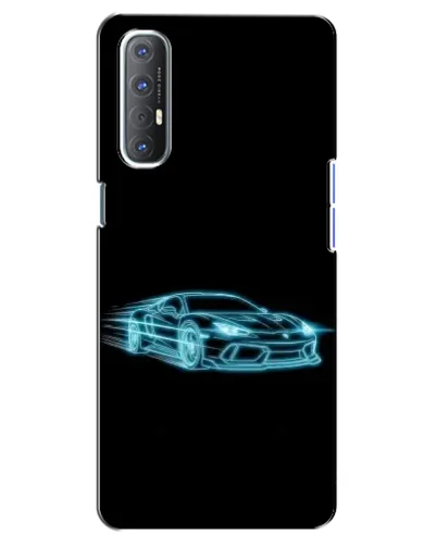 Чехол для OPPO Reno 3 Pro с картинкой «Неоновый контур Lamborghini» Чехол для OPPO Reno 3 Pro с картинкой «Неоновый контур Lamborghini»