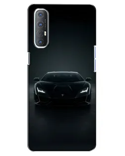 Чехол для OPPO Reno 3 Pro с картинкой «Черный Lamborghini Aventador»