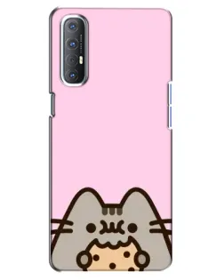 Чехол для OPPO Reno 3 Pro с картинкой «Pusheen и печенье»