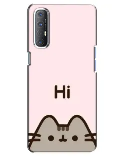 Чехол для OPPO Reno 3 Pro с картинкой «Пушин говорит Hi»