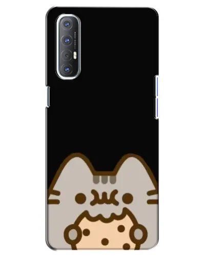Чехол для OPPO Reno 3 Pro с картинкой «Пушин на черном»