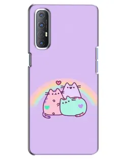 Чехол для OPPO Reno 3 Pro с картинкой «Радужные Пушины»