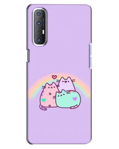 Чехол для OPPO Reno 3 Pro с картинкой «Радужные Пушины»
