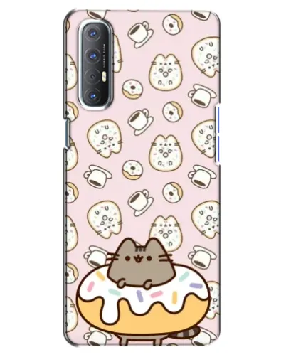 Чехол для OPPO Reno 3 Pro с картинкой «Пушин на пончике»