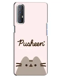 Чехол для OPPO Reno 3 Pro с картинкой «Pusheen логотип»