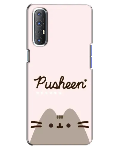 Чехол для OPPO Reno 3 Pro с картинкой «Pusheen логотип»