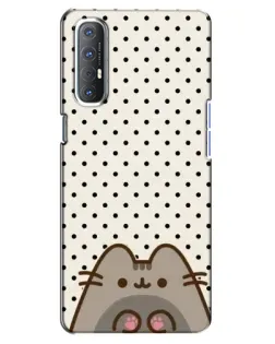 Чехол для OPPO Reno 3 Pro с картинкой «Пушин в горошек»