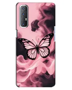 Чехол для OPPO Reno 3 Pro с картинкой «Бабочка в дыму»