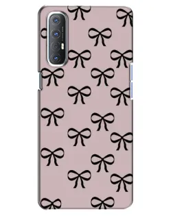 Чехол для OPPO Reno 3 Pro с картинкой «Черные бантики»