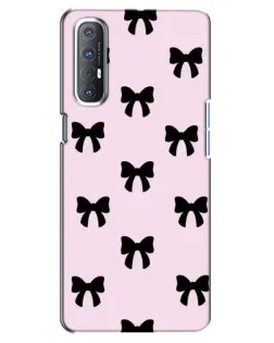 Чехол для OPPO Reno 3 Pro с картинкой «Черные банты Coquette»