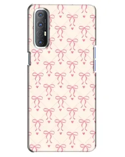 Чехол для OPPO Reno 3 Pro с картинкой «Розовые бантики Coquette»