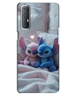 Чехол для OPPO Reno 3 Pro с картинкой «Плюшевые Стич Ангел» Чехол для OPPO Reno 3 Pro с картинкой «Плюшевые Стич Ангел»