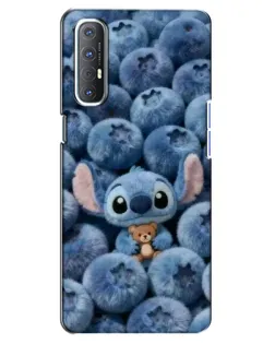 Чехол для OPPO Reno 3 Pro с картинкой «Стич и голубика» Чехол для OPPO Reno 3 Pro с картинкой «Стич и голубика»