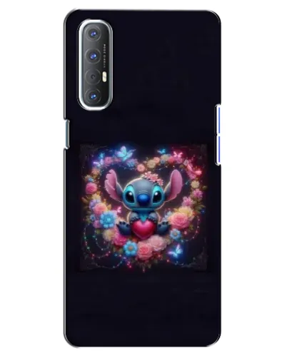 Чехол для OPPO Reno 3 Pro с картинкой «Stitch в цветах» Чехол для OPPO Reno 3 Pro с картинкой «Stitch в цветах»