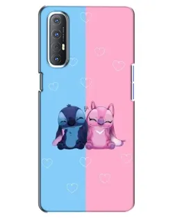Чехол для OPPO Reno 3 Pro с картинкой «Stitch и Angel Love» Чехол для OPPO Reno 3 Pro с картинкой «Stitch и Angel Love»
