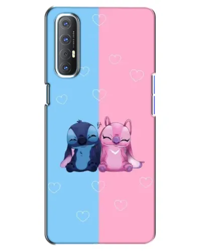 Чехол для OPPO Reno 3 Pro с картинкой «Stitch и Angel Love» Чехол для OPPO Reno 3 Pro с картинкой «Stitch и Angel Love»