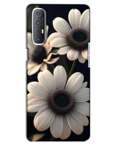Чехол для OPPO Reno 3 Pro с картинкой «Белые маргаритки макро»
