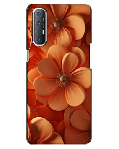 Чехол для OPPO Reno 3 Pro с картинкой «Оранжевый макро цветок»