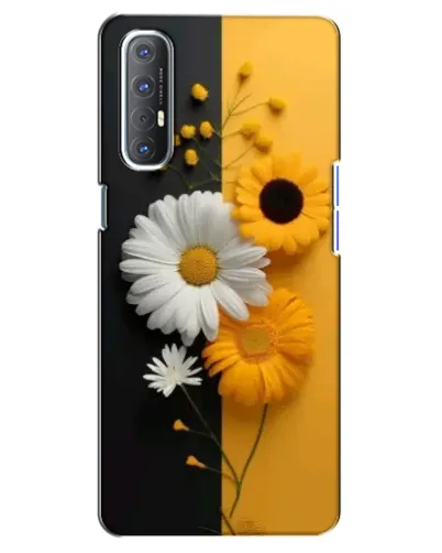 Чехол для OPPO Reno 3 Pro с картинкой «Подсолнух и ромашка»