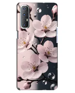 Чехол для OPPO Reno 3 Pro с картинкой «Нежная сакура и капли»