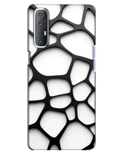 Чехол для OPPO Reno 3 Pro с картинкой «Белая объемная сетка» Чехол для OPPO Reno 3 Pro с картинкой «Белая объемная сетка»