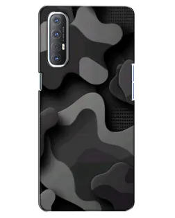 Чехол для OPPO Reno 3 Pro с картинкой «Темный абстрактный камуфляж»