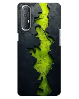 Чехол для OPPO Reno 3 Pro с картинкой «Салатовый разлом скалы»