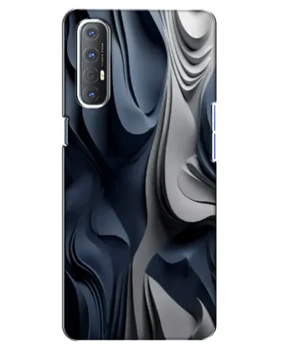 Чехол для OPPO Reno 3 Pro с картинкой «Объемные синие складки» Чехол для OPPO Reno 3 Pro с картинкой «Объемные синие складки»
