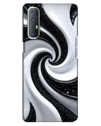 Чехол для OPPO Reno 3 Pro с картинкой «Черно-белая спираль» Чехол для OPPO Reno 3 Pro с картинкой «Черно-белая спираль»