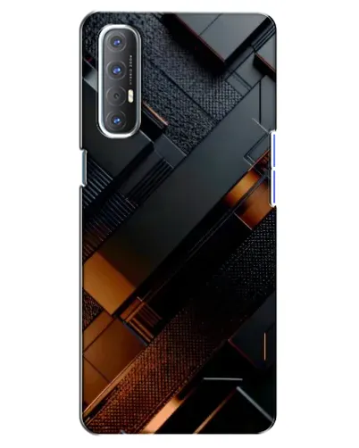 Чехол для OPPO Reno 3 Pro с картинкой «Черные геометрические блоки» Чехол для OPPO Reno 3 Pro с картинкой «Черные геометрические блоки»