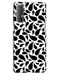 Чехол для OPPO Reno 3 Pro с картинкой «Контрастные черные капли»