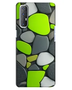 Чехол для OPPO Reno 3 Pro с картинкой «Яркая неоновая галька»