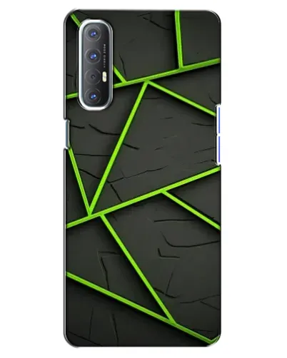 Чехол для OPPO Reno 3 Pro с картинкой «Зеленые геометрические линии» Чехол для OPPO Reno 3 Pro с картинкой «Зеленые геометрические линии»