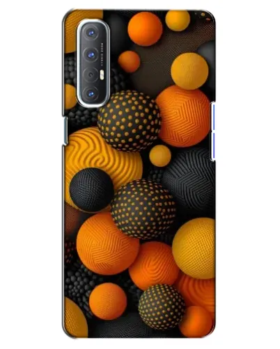 Чехол для OPPO Reno 3 Pro с картинкой «Объемные оранжевые сферы» Чехол для OPPO Reno 3 Pro с картинкой «Объемные оранжевые сферы»