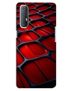 Чехол для OPPO Reno 3 Pro с картинкой «Красная глянцевая сетка»