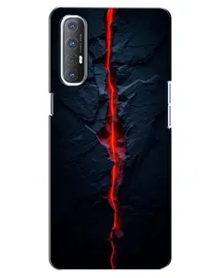 Чехол для OPPO Reno 3 Pro с картинкой «Kрасная лавовая трещина»