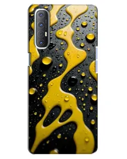 Чехол для OPPO Reno 3 Pro с картинкой «Жидкое желтое золото»
