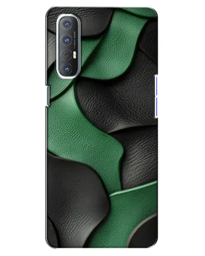 Чехол для OPPO Reno 3 Pro с картинкой «Зеленые кожаные волны» Чехол для OPPO Reno 3 Pro с картинкой «Зеленые кожаные волны»